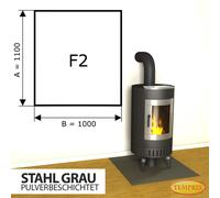 Chimenea Placa Inferior Spark Protector Acero Con Respaldo De Fuego Estufa Gris