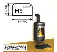 Chimenea Placa inferior Spark protector Acero Con Respaldo De Fuego horno negro