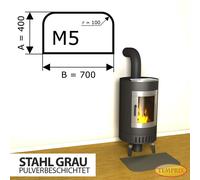Chimenea Placa Inferior Spark Protector De Acero Gris Bandeja Horno