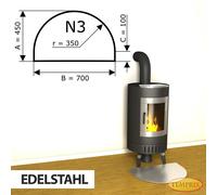 Chimenea Placa Inferior Spark Protector Respaldo De Acero Inoxidable Horno Placa