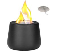Chimenea portátil de sobremesa, Chimenea portátil de hormigón for Mesa, for Interior y Exterior, con Base de cerámica, Quemador de bioetanol sin Humo for Mesa de Comedor, jardín y balcón(Ceramics)