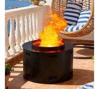 Chimenea Y Humidificador De Vapor De Agua 3d Con Llama Realista: Inserto Eléctrico Empotrado, Control Remoto Y Táctil, Altura De Llama Y Salida De Vapor Ajustables, Para Sala De Estar 30cm/11.8in