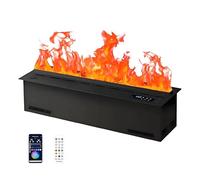 Chimeneas de Vapor de Agua 3D,Chimenea de Vapor con 16 Millones de Colores de Llama,Estufa de Vapor eléctrica con Control táctil/Control Remoto,llenado automático de Agua(Remotecontrol,120cm)
