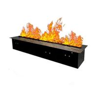 Chimeneas Eléctricas Empotradas, Chimenea Eléctrica Atomizadora con Efecto Llama 3D y Vapor de Agua, con Control Automático, Temporizador y Control Remoto (Mediana)(80/76cm)