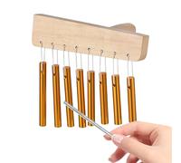 Chimes de bar, instrumento de campanas - Casa de 8 tono con knock stick - Instrumentos de curación de sonido, decoración musical, instrumentos de percusión manual para la decoración del aula