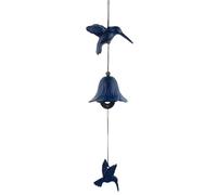 Chimes de viento - Garden Wind Chime | Viento al aire libre | Vientos de arte de metal en forma de pájaro Casa para decoración del jardín y acentos de patio, adorno de campana de hierro y aluminio par
