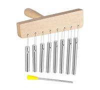 Chimes Instrument, Single Row Bell Chime Bar Percussion Set, Wooden Handle Musical Healing Tool for Adults Women Men Beginners Sound Meditation Use, 9,84 x 6,69 pulgadas