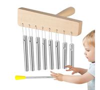 Chimes Percusión, Instrumento de Viento de Madera de 8 Tonos Para Carillón De Viento, Instrumento Musical Con Tubos De Aluminio Y Bastón Escuela Yoga Jardín Sala De Estar Casa Hombres Mujeres