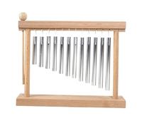 Chimes Percussion, Table Top Wind Chime, Colaborative Entertainment Tool, Lightweight Design, Wooden Construction, Classroom School, 9,84 x 7,48 x 1,57 pulgadas, Natural Wood, 1 pieza