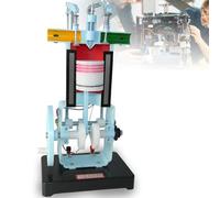 CHIMHOON Modelo de motor diesel de 4 tiempos, monocilindro, para enseñanza de física, mecánica, motor de combustión interna de cuatro tiempos, modelo de corte con manivela para experimentos de física