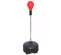 CHIMHOON Saco de boxeo de pie, saco de boxeo para adultos, ajustable, para adultos, niños, boxeo, equipo de entrenamiento, alivio del estrés y fitness (rojo)