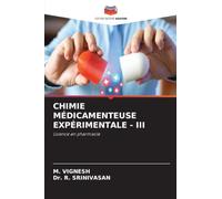 Chimie Médicamenteuse Expérimentale - III: Licence en pharmacie