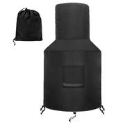 Chiminea Fire Pit Cover - 420D Oxford Cloth 25x48in | Waterproof Dust Furnace Cover, Outdoor Heater Rain Protector, Patio Fire Pit Dust Shield, Garden Heater Covers | Outdoor Protection