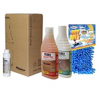 Chimiver - KIT DE LIMPIEZA PARA PARQUET BARNIZADO | Set de mantenimiento para suelos de madera barnizada: 1L CLEANER STAR + 1L POLISH WT + 1 MICROFIBER DRY WET + 200ml GRATIS de CERAMIC CLEANER