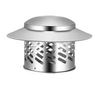 Chimney Cap - Round Rain Lid Exhaust Cover | Outdoor Fireplace Flue Protector for Stovepipe, Furnace, Water Heater, Masonry Construction, Factory Chimney, House Roof, Durable Weatherproof Top Finial