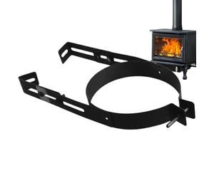 Chimney Pipe Support Bracket, Stainless Steel Stove Mount Extended Roof Pipe Brace for Home, Kitchen, Cabin, Camping Shelter, Interior, Outdoor, Wall & Ceiling