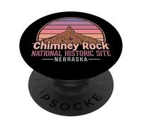 Chimney Rock: Sitio Histórico Nacional de Nebraska PopSockets PopGrip Adhesivo