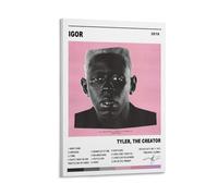 CHIMOSHEJI Póster de Tyler The Creator Igor con álbum de música, arte de pared, pintura decorativa para dormitorio, pósteres de 30 x 45 cm, estilo marco