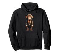 Chimpancé con Botas Diseño Animal Sudadera con Capucha