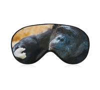 Chimpancé, mono en el zoológico, máscara para dormir con correa ajustable, cómoda máscara de ojos suave, ayuda para dormir, máscaras de ojos que bloquean la luz