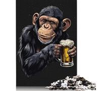 Chimpanzee Beer Rompecabezas Imposible,desafío for Adults Juego Educativo 1000 Piezas Obra De Arte De Juego De para Adultos, Regalos A Partir De 14 Años 1000pcs (75x50cm)
