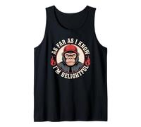 Chimpanzee Delightful Humor Primate Animal Fun Camiseta sin Mangas