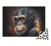 Chimpanzee Portrait Rompecabezas para Adultos 1000 Puzzles Desafiantes Primer Plano Gorila Juego Puzzle para Todo para Mujeres Regalos para Hombres Unico 100% Cartón Recvcled 70x50cm/1000pcs
