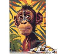 Chimpanzees and Palm Trees Rompecabezas Imposible,desafío for Adults Juego Educativo 1000 Piezas Obra De Arte De Juego De para Adultos Y Niños Mayores De 12 Años 1000pcs (75x50cm)