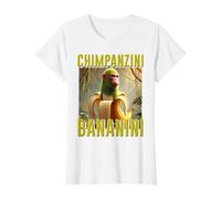 Chimpanzini Bananini Personaje Generado por IA Cerebro Italiano Rojo Camiseta gráfica económica, Mujer, Blanco, S