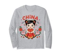 China Bandera Cultura Orgullo Chino Lindo Chino Vestido Tradicional Manga Larga