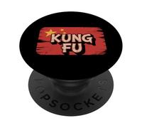 China Bandera King Fu Bandera Meme Chino Kung Fu PopSockets PopGrip Adhesivo