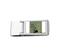 China Chengdu Panda Food Slim Money Clip Stainless Holder Pocket Wallet