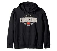 China Ciudad Chongqing Bandera Puente Cultura Sudadera con Capucha