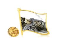 China, diseño chino de la Gran Muralla, diseño de bandera de metal dorado