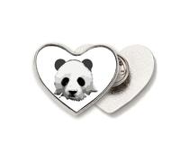 China National Treasure - Broche de metal con diseño de panda y corazón