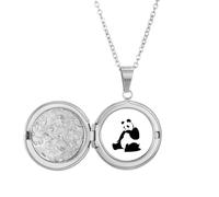China National Treasure - Collar con medallón con diseño de panda y texto en inglés