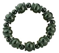 China Natural Hetian Green Jade Nefrite Brazal de Brazalete Tallado (Tambor)