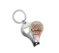 China Red Educativa Propaganda Industria Fingernail Clipper Cutter Abridor Llavero Scissor