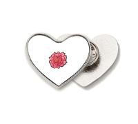 China Subshrubby Peony Flower Heart - Broche de metal con clip de amor