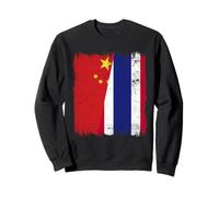 China, Tailandia, Media Bandera, raíces tailandesas Chinas Sudadera