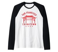 Chinatown San Francisco California Chinese SF 510 Dragón Camiseta Manga Raglan