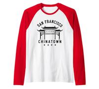 Chinatown San Francisco California Chinese SF 510 Dragón Camiseta Manga Raglan