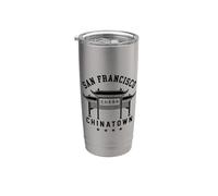 Chinatown San Francisco California Chinese SF 510 Dragón Vaso térmico de acero inoxidable de doble pared