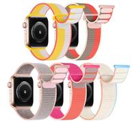 chinbersky 5 Pack Correa Loop Deportiva Compatibles con Correas Apple Watch 42mm 44mm 45mm 49mm, Ajustable Nylon Textil Correa de Repuesto para iWatch Ultra Series 9 8 SE 7 6 5 4 3 2 1