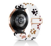 chinbersky Correa elástica de nailon de 20 mm compatible con Samsung Galaxy Watch 4/5/6/7/FE 40 mm 44 mm/Watch 5 Pro/ 4&6 Classic/Active 2 40 mm 44 mm/3 41 mm/Gear Sport/Gear S2 Classic