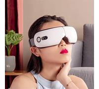 Chinbersky Masajeador de ojos con calor, vibración y compresión de aire Presión de la compresión de aire 180 ° Masaje plegable, migraña y alivio de dolor de cabeza, aliviar la cepa de ojos (blanco)