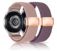 chinbersky Nylon Trenzado Correa Compatible con Samsung Galaxy Watch 7/6/5/4 Correa 40mm 44mm/Galaxy Watch 5 Pro/Galaxy Watch 6 4 Classic Correa Mujer Hombr, Cierre Magnético Sport Elástica Correas