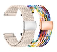 chinbersky Nylon Trenzado Correa Reloj 22mm con Cierre Magnético, Correa 22mm Watch Elástica Band para Galaxy Watch 3 45mm/46mm/Gear S3 Classic/Amazfit Balance/gtr 3/4/2/bip 5/Huawei Gt 5/4/3/2 46mm