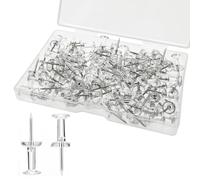 Chinchetas,200 PCS Chinchetas de Mapa Transparente con Cabezas de Plástico y Puntas de Acero Pines de Empuje para Tablero de Corcho Decorativo Oficina