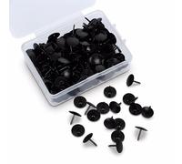 Chinchetas de dibujo Plata 400pcs Chinchetas de metal de 10 mm Chinchetas redondas Chinchetas de dibujo grandes Decoración de uñas Chinchetas de dibujo Chinchetas negras